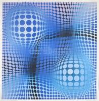 cca 2000-2020 Victor Vasarely (1908-1997): Fény. Nyomat, papír, jelzés nélkül, Copydan BilledKunst kiadása, feltekerve, 81x81 cm