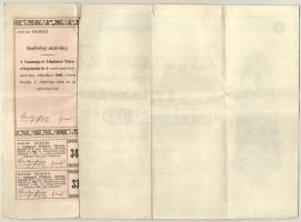 Szombathely 1926. "Vasmegyei Általános Takarékpénztár Részvénytársaság" részvénye 50P-ről ...