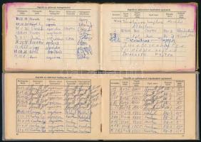 1976-1983 2 db ejtőernyős törzskönyv, sok bejegyzéssel, kissé viseltes