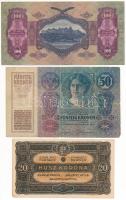 1914. 50K piros "MAGYARORSZÁG" felülbélyegzéssel + 1920. 2K + 20K + 1930. 100P + 1946. 10....