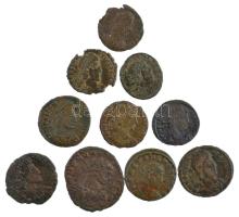 Római Birodalom 10db-os bronz érmetétel a III-IV. századból T:2-3 Roman Empire 10pcs bronze coin lot from the 3rd-4th century C:XF-F