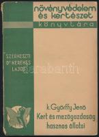 K. Györffy Jenő: Kert és mezőgazdaság hasznos állatai. Növényvédelem és Kertészet Könyvtára. Bp., 1942, Növényvédelem és Kertészet, 64 p. Kiadói papírkötés, szakadt borítóval.