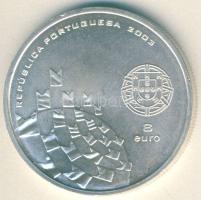 Portugália 2003. 8€ Ag "Labdarúgó Eb-zászlók" T:BU