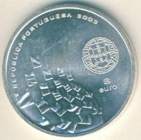 Portugália 2003. 8€ Ag "Labdarúgó Eb-zászlók" T:BU
