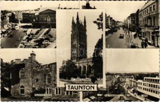 1962 Taunton, The Parade, East Street, St. Marys Church, Taunton Castle (EB)