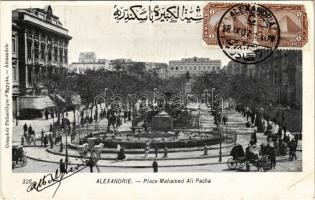 1907 Alexandria, Alexandrie; Place Mahamed Ali Pacha / square. TCV card (EB)