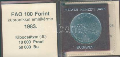 1983. 100Ft "FAO" T:BU Eredeti tokban, tanúsítvánnyal!