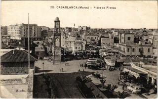 Casablanca, Place de France / square, autobus, shops (EB)