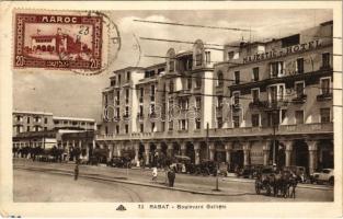 1938 Rabat, Boulevard Gallieni / street view, Majestic Hotel, automobiles (EK)