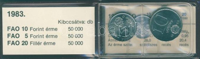 1983. 20f + 5Ft + 10Ft "FAO" T:BU Eredeti tokban, tanúsítvánnyal!