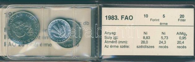 1983. 20f + 5Ft + 10Ft "FAO" T:BU Eredeti tokban, tanúsítvánnyal!