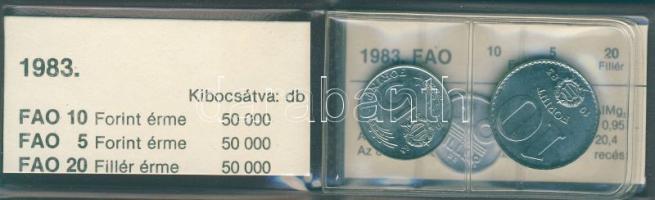 1983. 20f + 5Ft + 10Ft "FAO" T:BU Eredeti tokban, tanúsítvánnyal!