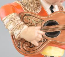 C.I.A. Manna (1930 körül): "Torero". Kézzel festett fajansz, jelzett, kalapján kis mázlepa...