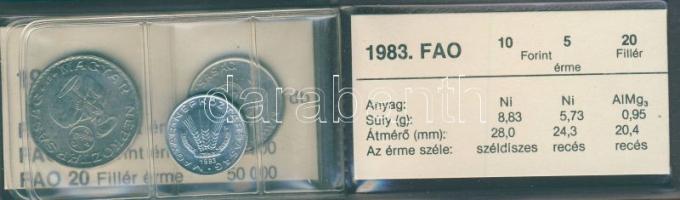 1983. 20f + 5Ft + 10Ft "FAO" T:BU Eredeti tokban, tanúsítvánnyal!