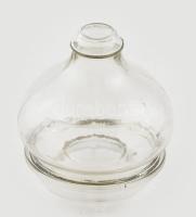 Üveg légyfogó, kétrészes, formába öntött, m: 16,5 cm