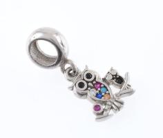 Ezüst(Ag) charm, 3 db, Pandora jelzéssel, bruttó: 6 g