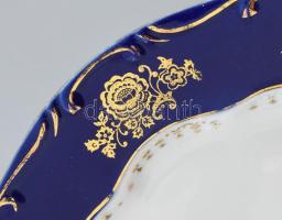 18 darabos Zsolnay Pompadour mintás tányérszett, előételes, lapos, leveses, jelzett, kopott