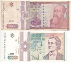 Románia 1966. 10L (2x) sorszámkövetők "D. 0208 727742 - D. 0208 727743" + 1991. 1000L + 19...