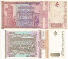 Románia 1966. 10L (2x) sorszámkövetők "D. 0208 727742 - D. 0208 727743" + 1991. 1000L + 19...