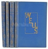 H. G. Wells 3 műve: Szenvedélyes barátok I-II. köt: Róna Imre., A tengeri tündér. Ford.: Kiss Dezső., Mr. Blettsworthy a kannibálok szigetén. Ford.: Szinnai Tivadar. 3 mű, összesen 4 kötet. Bp.,én,Pantheon. Kiadói egészvászon-kötés, a borítón kopásnyomokkal, névbélyegzőkkel.