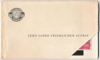 10 Jahre DDR - Zehn Jahre Friedlicher Aufbrau - Német modern képeslap füzet 12 képeslappal / German modern postcard booklet with 12 postcards