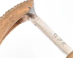 Ezüst(Ag) fülbevalópár, jelzett, d: 2,5 cm, bruttó: 17,8 g