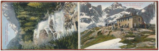 Tátra I., Vysoké Tatry; Képeslapfüzet 10 régi képeslappal Feitzinger Ede kiadásában. Hátlapon Feitzi...