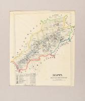 Mappa Comitatus Trentsiniensis. Trencsén vármegye térképe. XIX. sz vége. Kézzel rajzolt. hártyapapíron 24x30 cm / Map of Pressburg county hand drawn