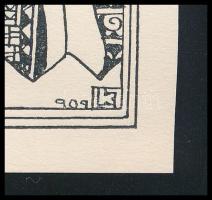 Kozma Lajos (1884-1948): Öregség. Cinkográfia, papír, jelzett a cinkográfián, körbevágott, 19,5×16,5...