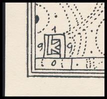 Kozma Lajos (1884-1948): Kérés. Cinkográfia, papír, jelzett a cinkográfián, körbevágott, 19,5×16,5 c...