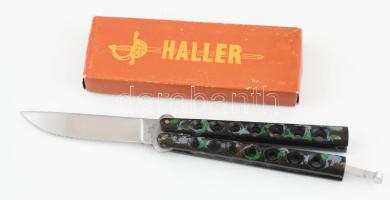 Haller 81526 pillangó kés, eredeti dobozában, h: 22,5 cm