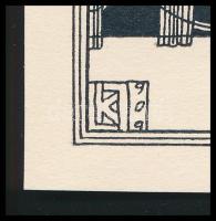 Kozma Lajos (1884-1948): Álom. Cinkográfia, papír, jelzett a cinkográfián, körbevágott, 19,5×16,5 cm