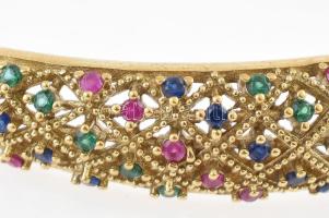 Ezüst(Ag) karperec kövekkel gazdagon kirakva, jelzett, 4,5×6 cm, bruttó: 18,3 g