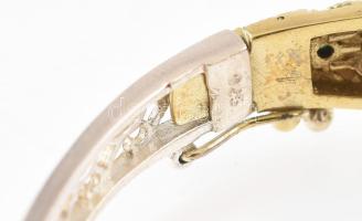 Ezüst(Ag) karperec kövekkel gazdagon kirakva, jelzett, 4,5×6 cm, bruttó: 18,3 g