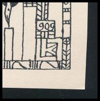 Kozma Lajos (1884-1948): Átadás. Cinkográfia, papír, jelzett a cinkográfián, körbevágott, 19,5×16,5 ...