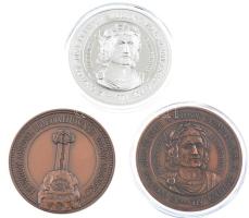 ~1993. "Jászfényszaru város" 3xklf emlékérem (ebből 2db bronz és 1db ezüstözött fém), 2db ...