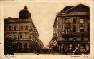 1930 Nagykanizsa, Csengeri út, Barta Miksa és Koch üzlete, cukrászda, Fonciere általános és Hungária biztosító (EK)