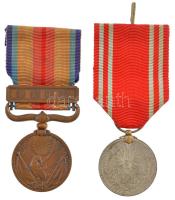 Japán 1937. "Kínai Incidens Háborús Érem" bronz kitüntetés mellszalagon + Japán ~1940-1945...