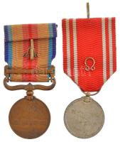 Japán 1937. "Kínai Incidens Háborús Érem" bronz kitüntetés mellszalagon + Japán ~1940-1945...