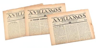 1931 A Villamos című szaklap 3 db száma