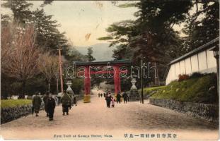 1910 Nara, First Torii at Kasuga Shrine (EK)