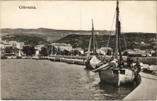 Crikvenica, Cirkvenica; kikötő és vitorlás / port, sailing boat