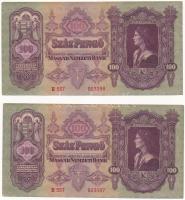 1930. 100P (4x) sorszámkövetők "E 557 003394 - E 557 003397" T:I-,II
Adamo P17