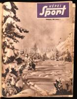 1955 A Képes Sport teljes évfolyama bekötve. Hozzákötve egy MTK hiradó is. Jó állapotban, félvászon kötésben. Az Aranycsapat sok mérkőzésének fotójával