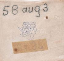 Kőbányai Porcelángyár népviseletes lányka. Kézzel festett, jelzett, minimális lepattanással, m: 10 c...