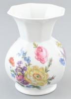 Német porcelán váza, jelzett, hibátlan, m: 12 cm