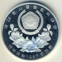 Dél-Korea 1987. 5000W Ag "Olimpia-Chegi-Kicking" T:PP