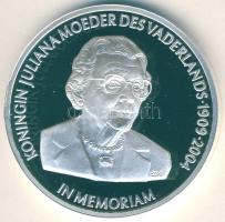 Hollandia 2004. "Julianna királynő halála" alkalmából kiadott Ag emlékérem 25,18g T:PP Eredeti díszdobozban!