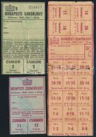 1945 Budapesti cukorjegy és lisztjegy, lisztjegy ragasztott