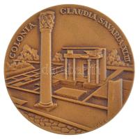Iván István (1905-1968) ~1968. Colonia Claudia Savaria XLIII egyoldalas bronz emlékérem dísztokban (60mm) T:1